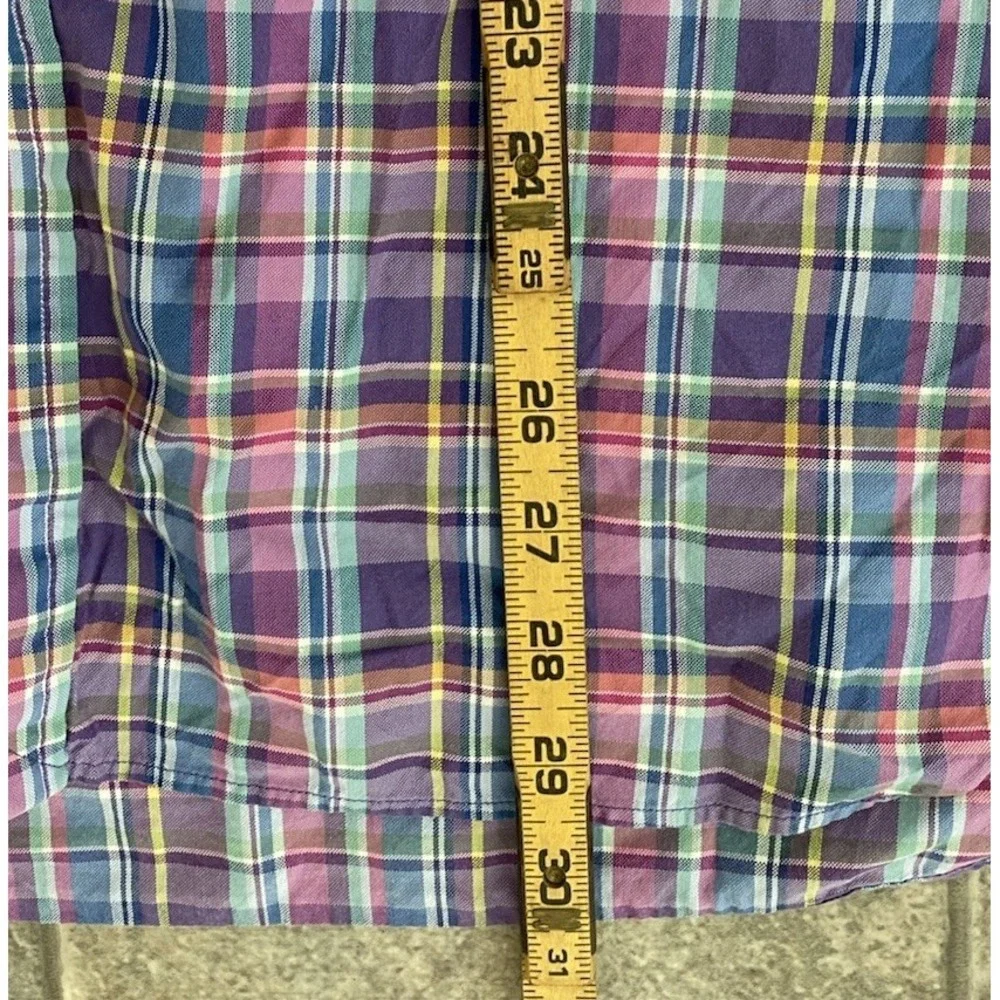 Polo Ralph Lauren Mens Long Sleeve Plaid Button Down Large Pink Purple‎